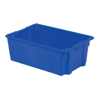 Polylewton Stack-N-Nest&reg; Containers, 10.5" x 28.4" x 18.7", Blue Dufferin Supply