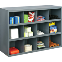 Storage Bin Cabinets, Steel, 12 Drawers, 33-3/4" x 12" x 23-7/8", Grey Dufferin Supply