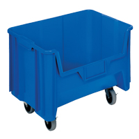 Mobile Giant Stack Container, 12-7/16" H x 19-7/8" W x 15-1/4" D, 250 lbs. Capacity, Blue Dufferin Supply