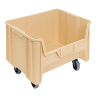 Mobile Giant Stack Container, 12-7/16" H x 19-7/8" W x 15-1/4" D, 250 lbs. Capacity, Ivory Dufferin Supply