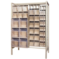 Free-Standing Tip-Out Bins Slider System, 51-1/4" W x 26" D x 77" H, 101 Drawers Dufferin Supply