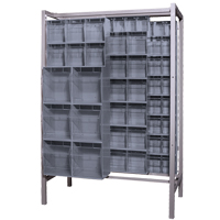 Free-Standing Tip-Out Bins Slider System, 51-1/4" W x 26" D x 77" H, 101 Drawers Dufferin Supply