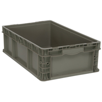 Contenant pliable et empilable, 15" la x 24" p x 7,5" h, Gris Dufferin Supply