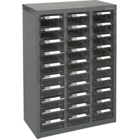 KPC-700 Parts Cabinet, Galvanized Steel, 30 Drawers, 17-1/2" x 8-7/10" x 25-3/10", Grey Dufferin Supply
