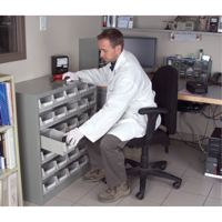 KPC-HD Heavy-Duty Parts Cabinet, Galvanized Steel, 30 Drawers, 34-3/5" x 15-7/10" x 34-3/5", Grey Dufferin Supply