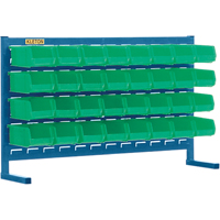 Louvered Rack with Bins, 32 Bins, 36" W x 8-1/4" D x 22" H Dufferin Supply