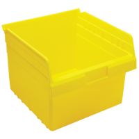 Store-Max Shelf Bins, 11-1/8" W x 8" H x 11-5/8" D, Yellow, 44 lbs. Capacity Dufferin Supply