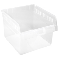 Store-Max Shelf Bins, 11-1/8" W x 8" H x 11-5/8" D, Clear, 44 lbs. Capacity Dufferin Supply