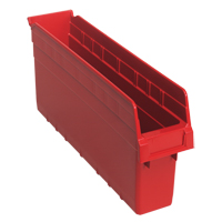 Bacs pour &eacute;tag&egrave;re Store-Max, 4-3/8" la x 8" H x 17-7/8" p, Rouge, Capacit&eacute; 56 lb Dufferin Supply