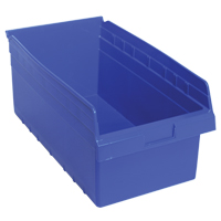 Bacs pour &eacute;tag&egrave;re Store-Max, 11-1/8" la x 8" H x 17-7/8" p, Bleu, Capacit&eacute; 56 lb Dufferin Supply