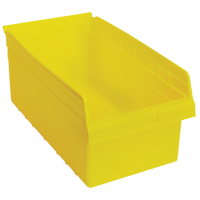 Store-Max Shelf Bins, 11-1/8" W x 8" H x 17-7/8" D, Yellow, 56 lbs. Capacity Dufferin Supply
