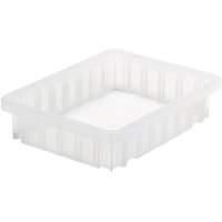 Divider Box&reg; Container, Plastic, 10.875" W x 8.25" D x 2.5" H, Clear Dufferin Supply