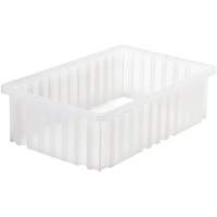 Divider Box&reg; Container, Plastic, 16.5" W x 10.875" D x 5" H, Grey Dufferin Supply