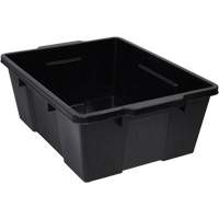 Contenant avec loquets en plastique,  la x 21" p x 7,75" h, Noir Dufferin Supply