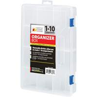 Boîte &agrave; compartiments en plastique, 7,75" la x 11,75" p x 2,2" h, 10 compartiments Dufferin Supply