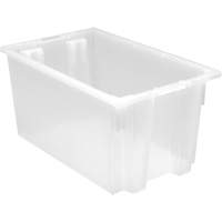 Contenant robuste Stack & Nest, 12" x 19,5" x 23,5", Transparent Dufferin Supply