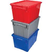 Flip Top Plastic Distribution Container, 21.65" x 15.5" x 12.5", Grey Dufferin Supply