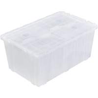 FP243C FliPak Nestable Tote, 26.9" x 16.9" x 12.1", Clear Dufferin Supply