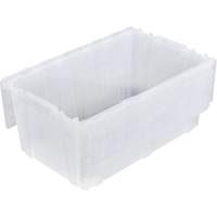 FP243C FliPak Nestable Tote, 26.9" x 16.9" x 12.1", Clear Dufferin Supply
