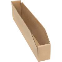 Boîtes profondes en carton ondul&eacute;, 2-7/8" la x 17-1/4" p x 4-1/2" h, Beige Dufferin Supply