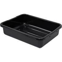 All-Purpose Ribbed-Bottom Storage Tub, 5" H x 15" D x 21" L, Plastic, Black Dufferin Supply