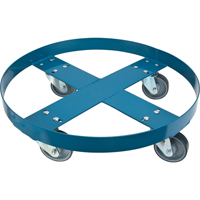 Drum Dolly, Steel, 1000 lbs. Capacity, 24" Diameter, Polyurethane Casters Dufferin Supply