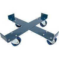 Drum Dolly, Steel, 1400 lbs. Capacity, 24" Diameter, Blue Elastic Casters Dufferin Supply