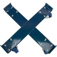 Drum Dolly, Steel, 1400 lbs. Capacity, 24" Diameter, Blue Elastic Casters Dufferin Supply