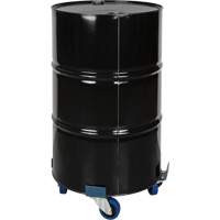 Drum Dolly, Steel, 1400 lbs. Capacity, 24" Diameter, Blue Elastic Casters Dufferin Supply