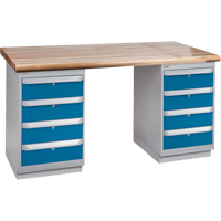 Pre-Designed Workbench, Dual Drawers, 2500 lbs. Cap., 60" W x 36" D, 34" H Dufferin Supply