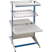 Arlink Preconfigured Workstation, 36" W x 56" D x 84" H, Double Sided Corner Add-On Dufferin Supply