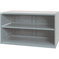 Shelf Cabinets, Steel, 33-1/2" H x 56-1/2" W x 28-1/2" D, Light Grey Dufferin Supply