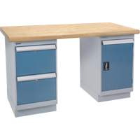 Workbench, Door & Drawers, 2500 lbs. Cap., 60" W x 36" D, 34" H Dufferin Supply