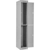 Clean Line Lockers, 2 -tier, Bank of 4, 48" x 18" x 72", Steel, Grey, Rivet (Assembled) Dufferin Supply