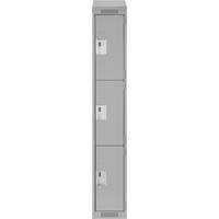Casiers Clean Line, 3 niveaux, 12" x 18" x 78", Acier, Gris, Rivet (assembl&eacute;) Dufferin Supply