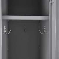 Clean Line Lockers, 3 -tier, Bank of 4, 48" x 18" x 82", Steel, Charcoal, Rivet (Assembled) Dufferin Supply