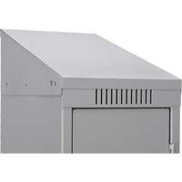 Clean Line Lockers, 2 -tier, Bank of 4, 48" x 18" x 78", Steel, Beige, Rivet (Assembled) Dufferin Supply