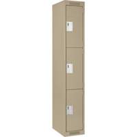 Casiers Clean Line, 3 niveaux, 12" x 18" x 72", Acier, Beige, Rivet (assembl&eacute;) Dufferin Supply