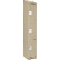 Casiers Clean Line, 3 niveaux, 12" x 18" x 78", Acier, Beige, Rivet (assembl&eacute;) Dufferin Supply