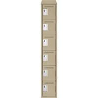 Clean Line Lockerette, 6 -tier, 12" x 18" x 78", Steel, Beige, Rivet (Assembled) Dufferin Supply