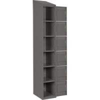 Clean Line Lockerette, 6 -tier, Bank of 4, 48" x 18" x 78", Steel, Charcoal, Rivet (Assembled) Dufferin Supply