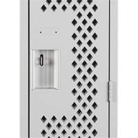 Clean Line Lockers, 12" x 12" x 72", Steel, Grey, Rivet (Assembled), Perforated Dufferin Supply
