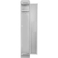 Clean Line Lockers, 12" x 18" x 82", Steel, Grey, Rivet (Assembled), Perforated Dufferin Supply