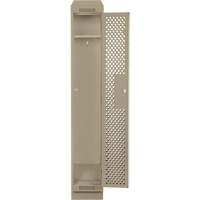 Clean Line Lockers, 12" x 18" x 82", Steel, Beige, Rivet (Assembled), Perforated Dufferin Supply