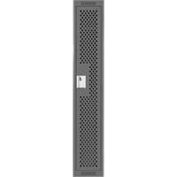 Clean Line Lockers, 12" x 12" x 72", Steel, Charcoal, Rivet (Assembled), Perforated Dufferin Supply