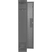 Clean Line Lockers, 12" x 15" x 76", Steel, Charcoal, Rivet (Assembled), Perforated Dufferin Supply
