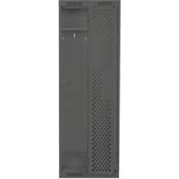 Clean Line Lockers, Bank of 2, 24" x 12" x 76", Steel, Charcoal, Rivet (Assembled), Perforated Dufferin Supply