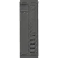 Clean Line Lockers, Bank of 2, 24" x 18" x 82", Steel, Charcoal, Rivet (Assembled), Perforated Dufferin Supply