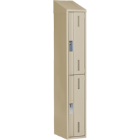 Concorde Heavy-Duty Lockers, 2 -tier, 12" x 18" x 78", Steel, Beige, Welded (Assembled) Dufferin Supply