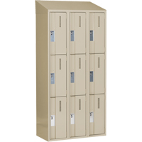 Concorde Heavy-Duty Lockers, 3 -tier, Bank of 3, 36" x 18" x 78", Steel, Beige, Welded (Assembled) Dufferin Supply